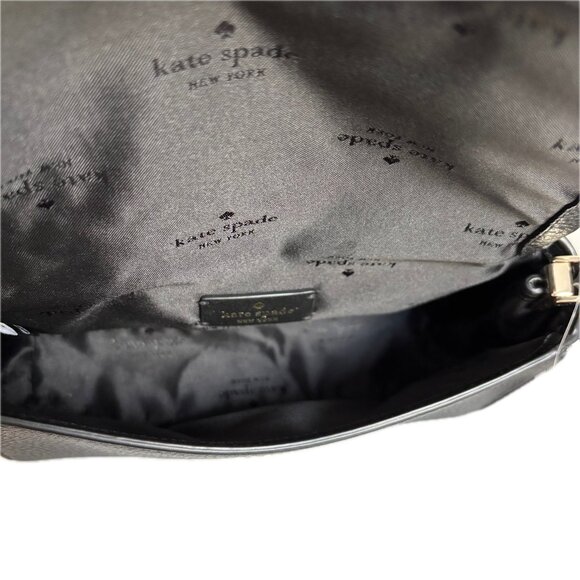 Kate Spade Leila Mini Zip Leather Crossbody Bag in Black NWT $329 - Picture 8 of 12